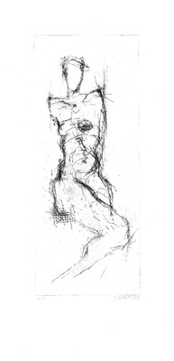 o.T.,  Kaltnadel, Platte 29,7x12cm, 2014